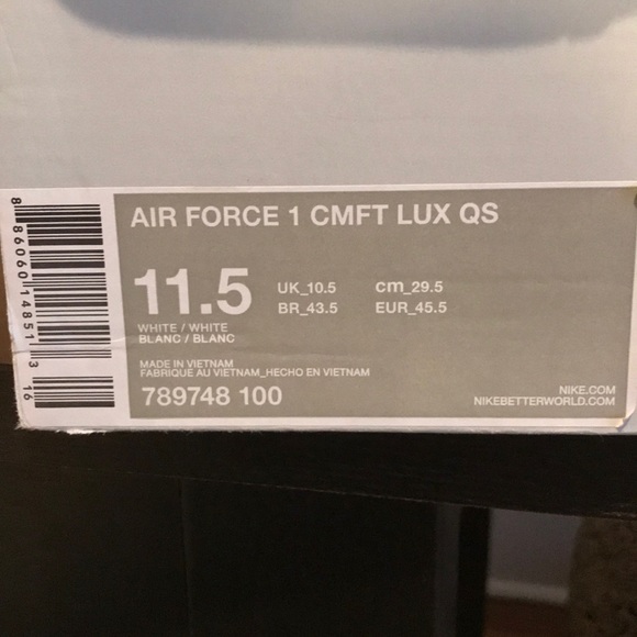 Nike Other - Air Force 1 Comfort Lux Gold/White